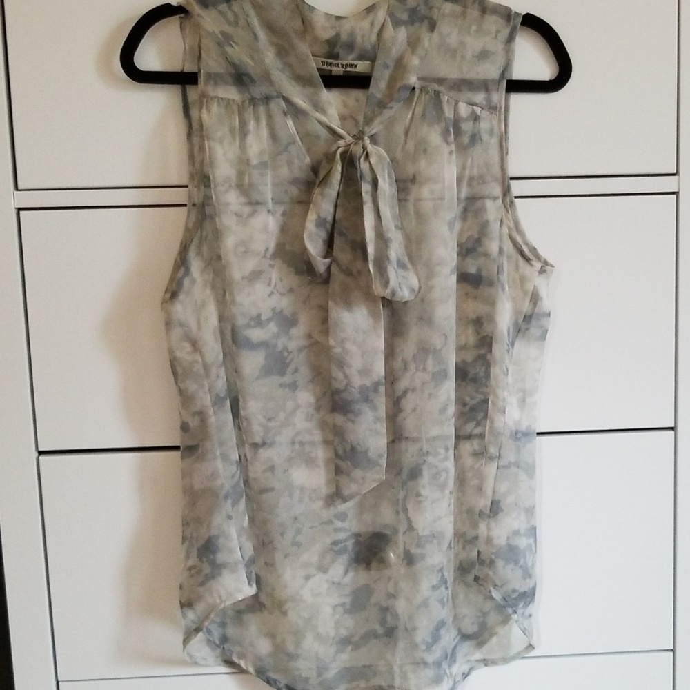 Daniel Rainn Sheer Tie Blouse
